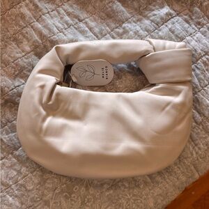 Melie Bianco Cream Clutch